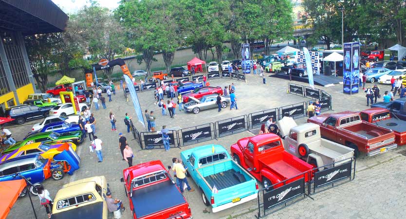 exhibition of new and old cars