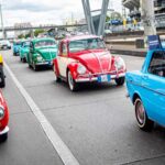 350 autos clásicos rodaron por Bogotá en el marco de su cumpleaños 487